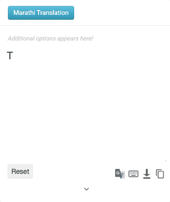 Marathi typing example - namaskar